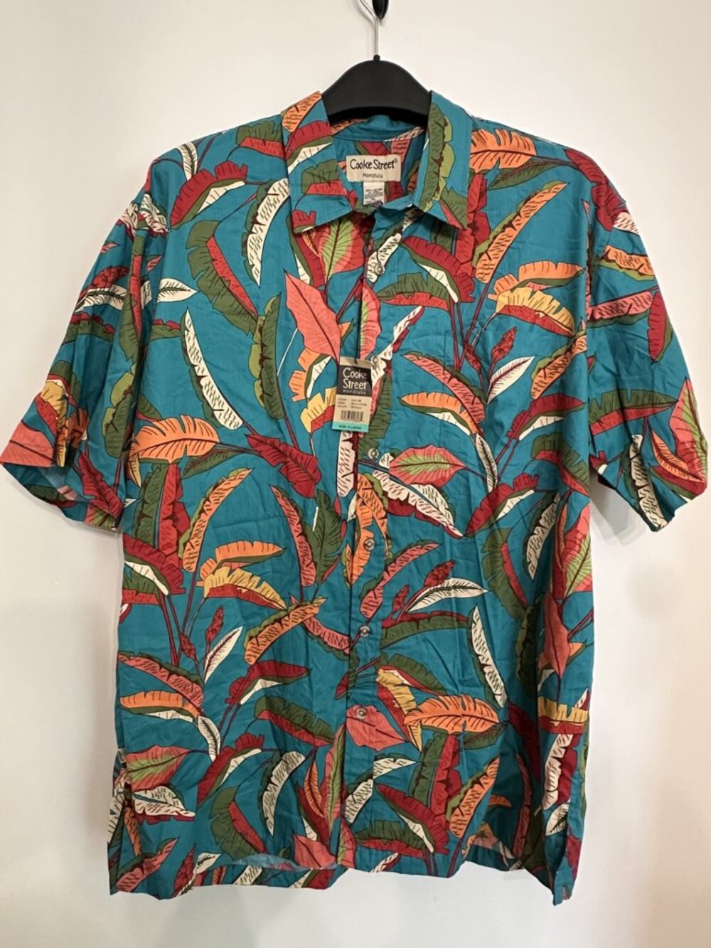 COOKE STREET MEN'S XL HAWAIIAN SHIRT BRAND NEW WITH TAGS 100% COTTON